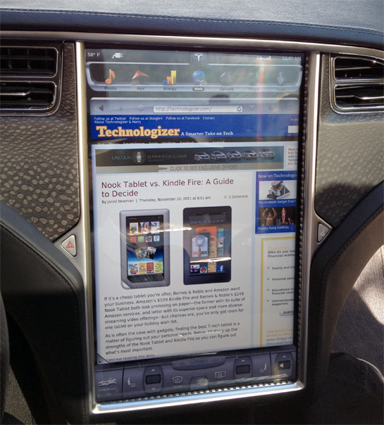 Tesla’s TouchScreen Dashboard