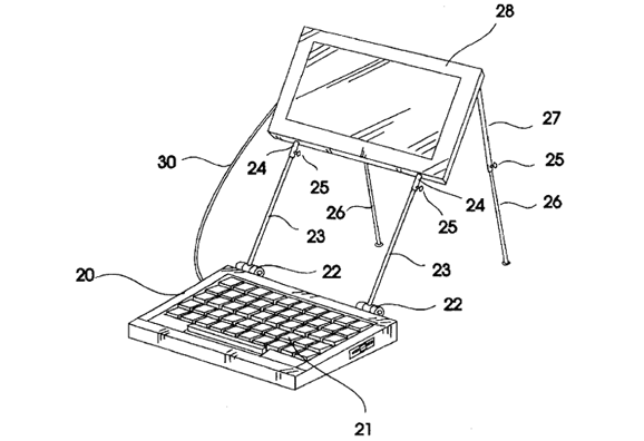 Laptop with supports